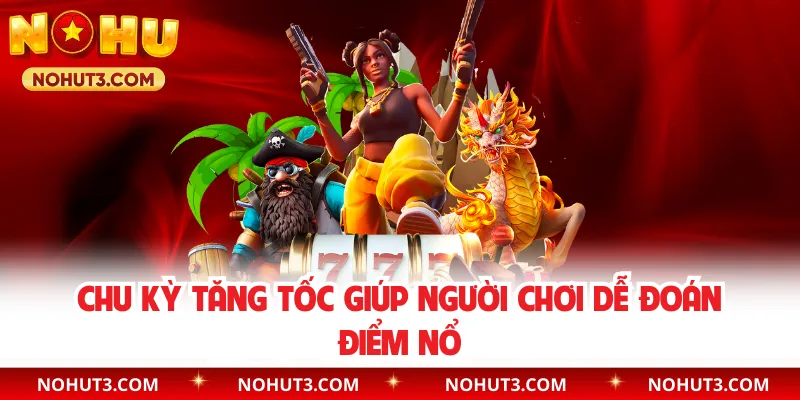 Chu kỳ tăng tốc giúp người chơi dễ đoán điểm nổ